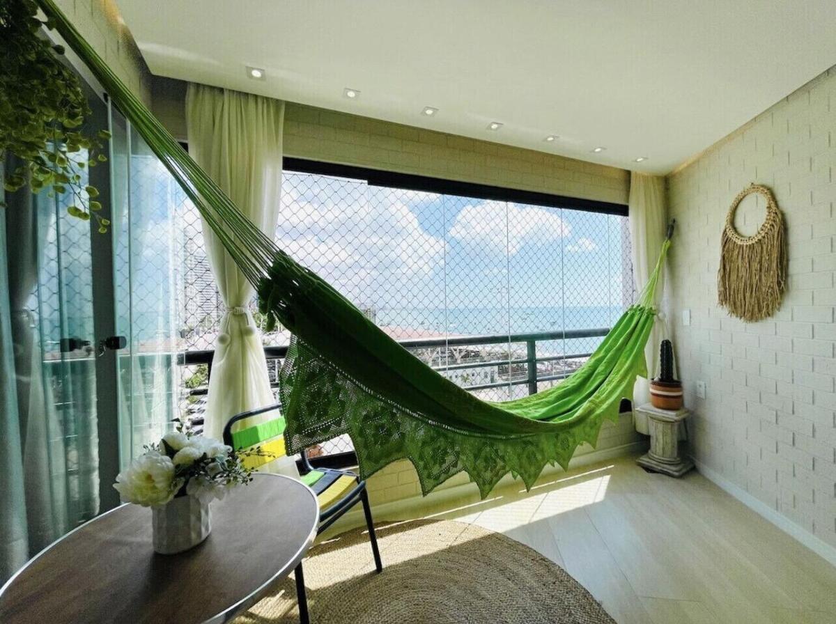 Flat Luxuoso Alto Padrao Frente Mar Com 2 Suites No Iate Plaza Форталеза Экстерьер фото