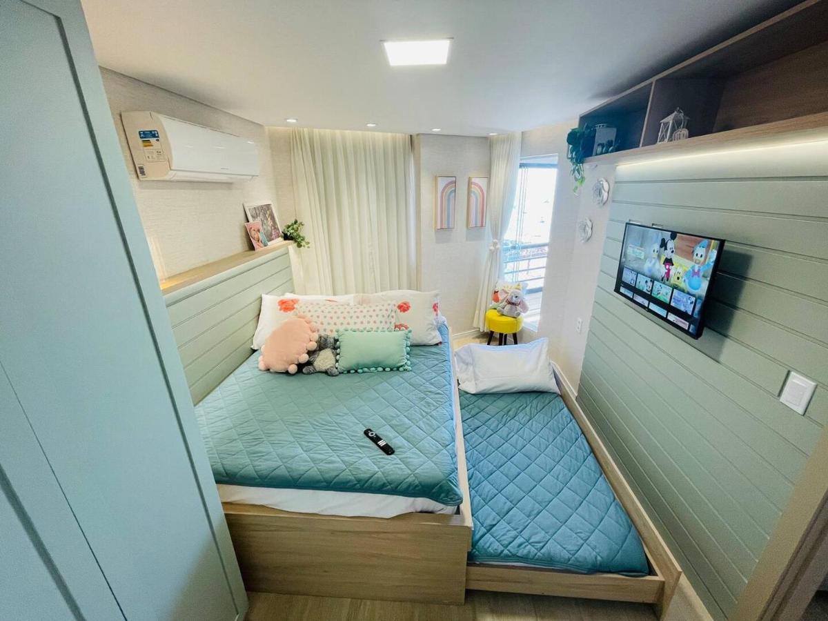 Flat Luxuoso Alto Padrao Frente Mar Com 2 Suites No Iate Plaza Форталеза Экстерьер фото